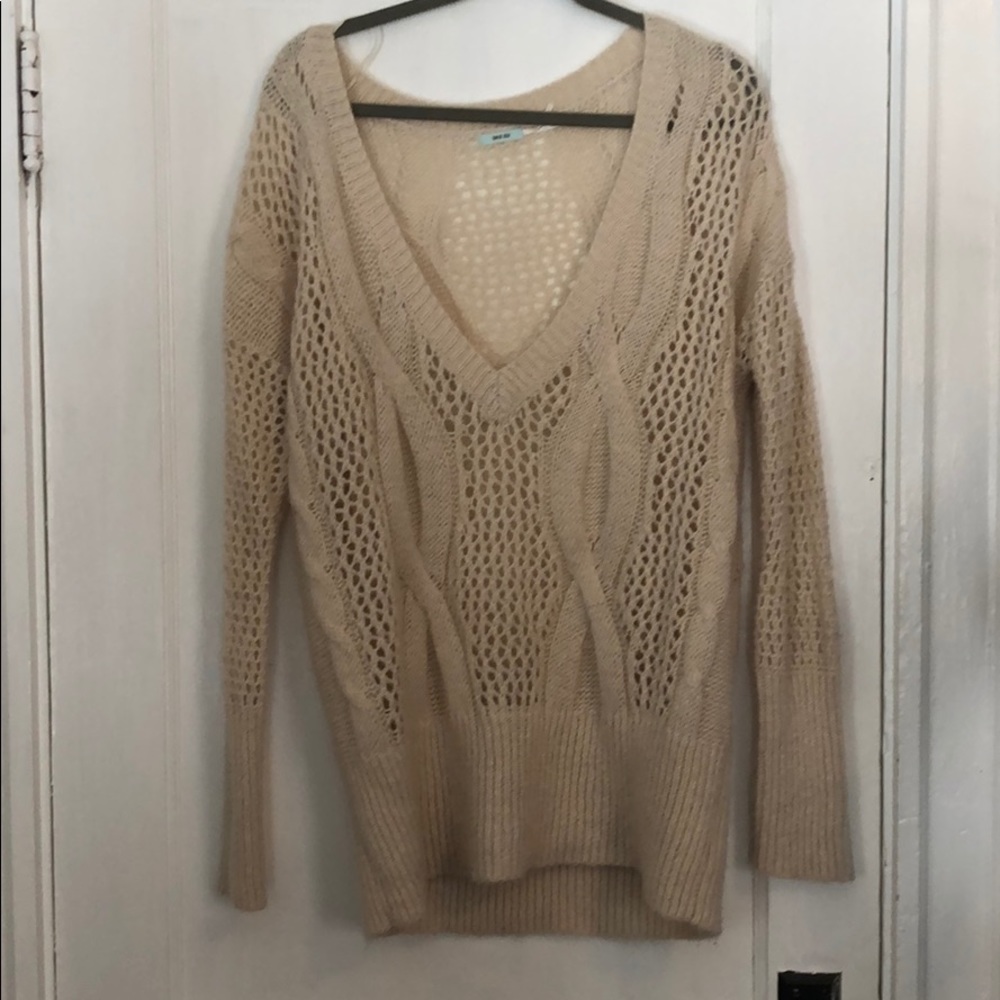 Oversized cable knit sweater